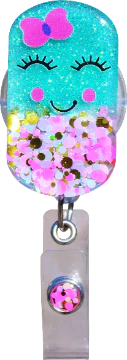 Happy Pill Glitterific Badge Reel