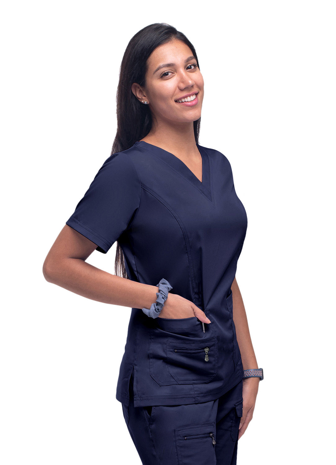 Womens Elevated V-neck Scrub Top