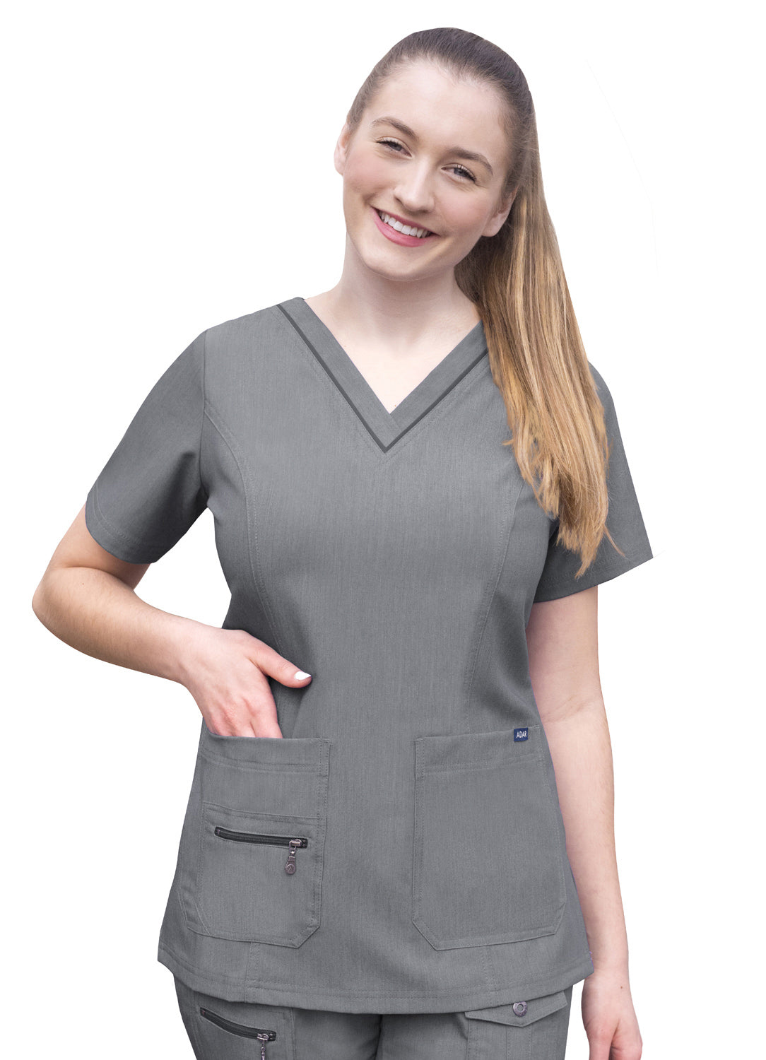 Womens Elevated V-neck Scrub Top