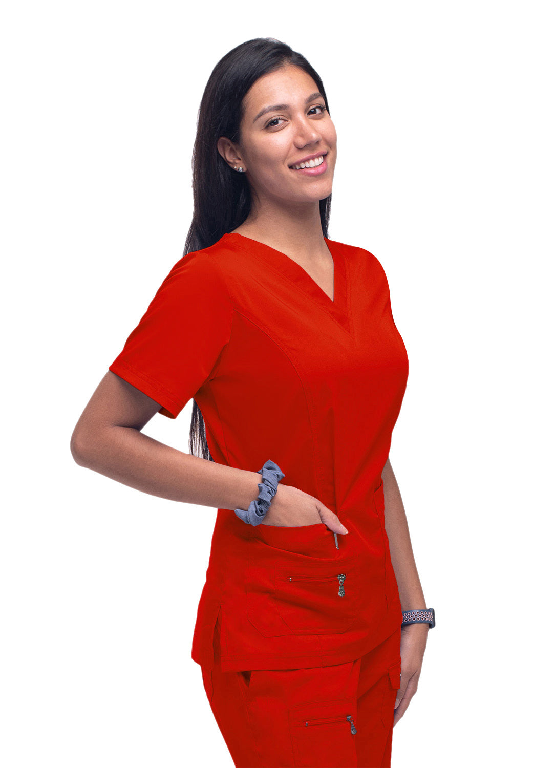 Womens Elevated V-neck Scrub Top